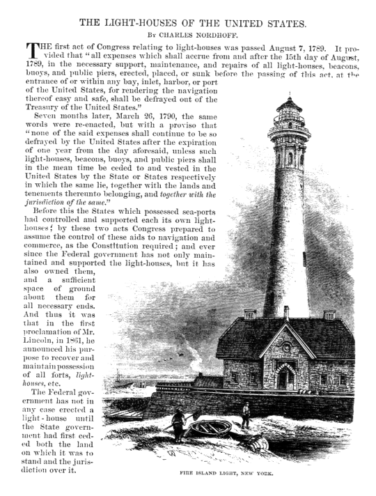 The Light-houses of the United States in 1874. vist0086m